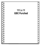 11.5 X 11 GBC Punched Braille Paper